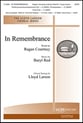 In Remembrance SATB choral sheet music cover